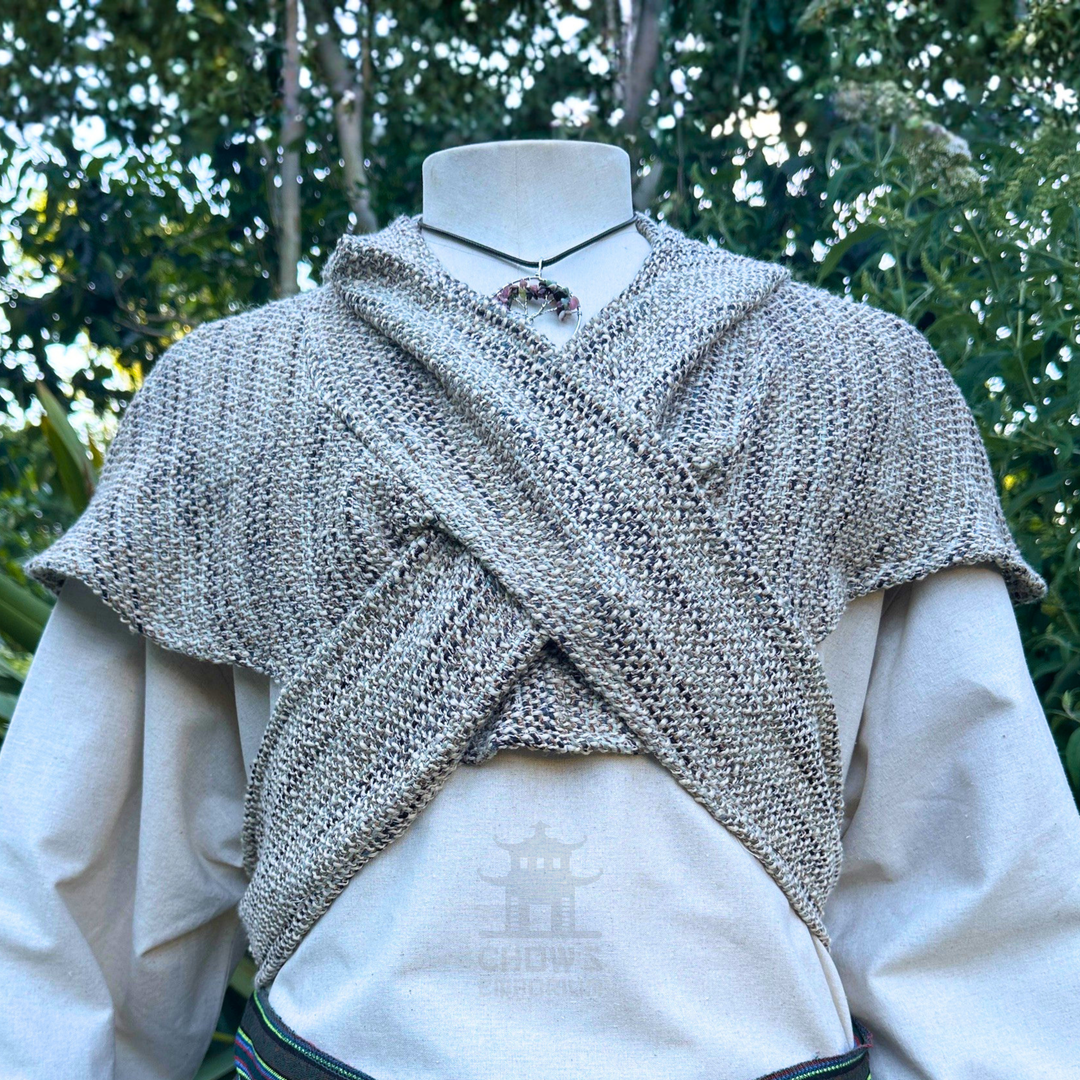 Sage Green Wool Scarf Hood
