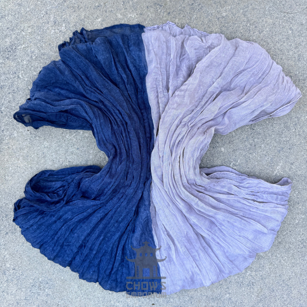 Wisp pirate sash fanned out, navy and grey viscose