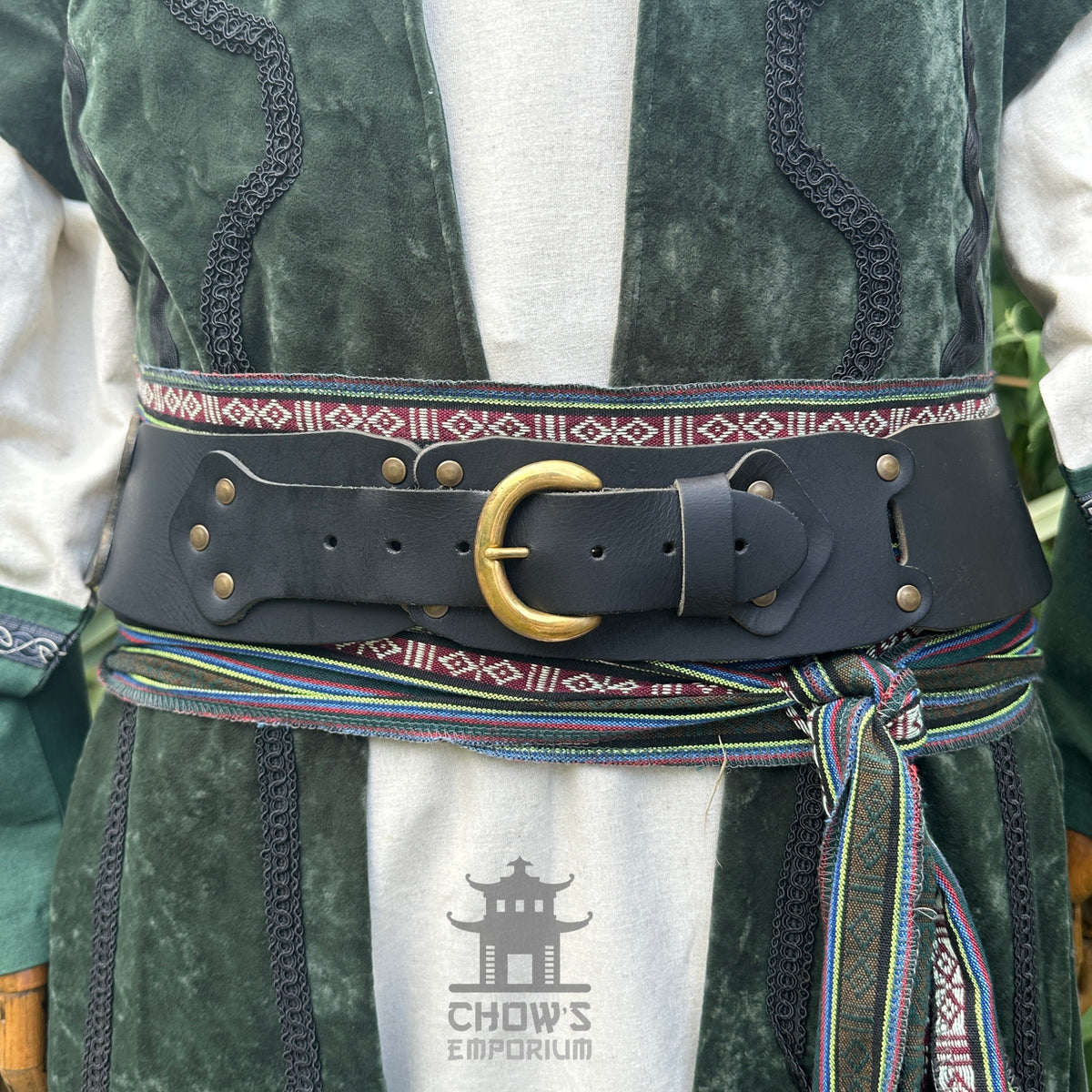 Forest Warden LARP Outfit - 4+ Pieces (Waistcoat, Tunic, Hood, &amp; Sash)