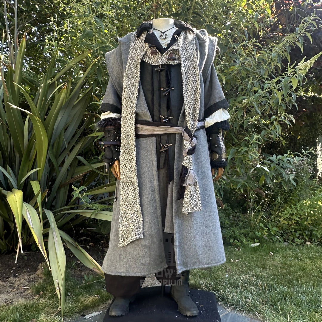 Mountain Ranger LARP Outfit, 4+ Pieces (Robe, Waistcoat, Hood &amp; Sash)