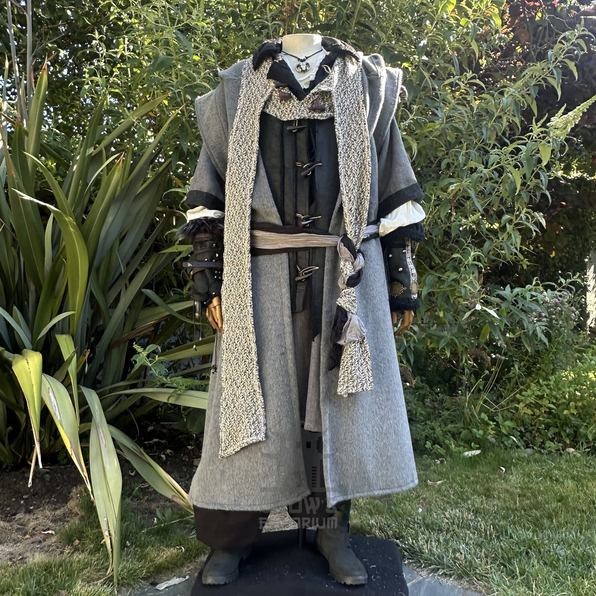 Mountain Ranger LARP Outfit, 4+ Pieces (Robe, Waistcoat, Hood &amp; Sash)