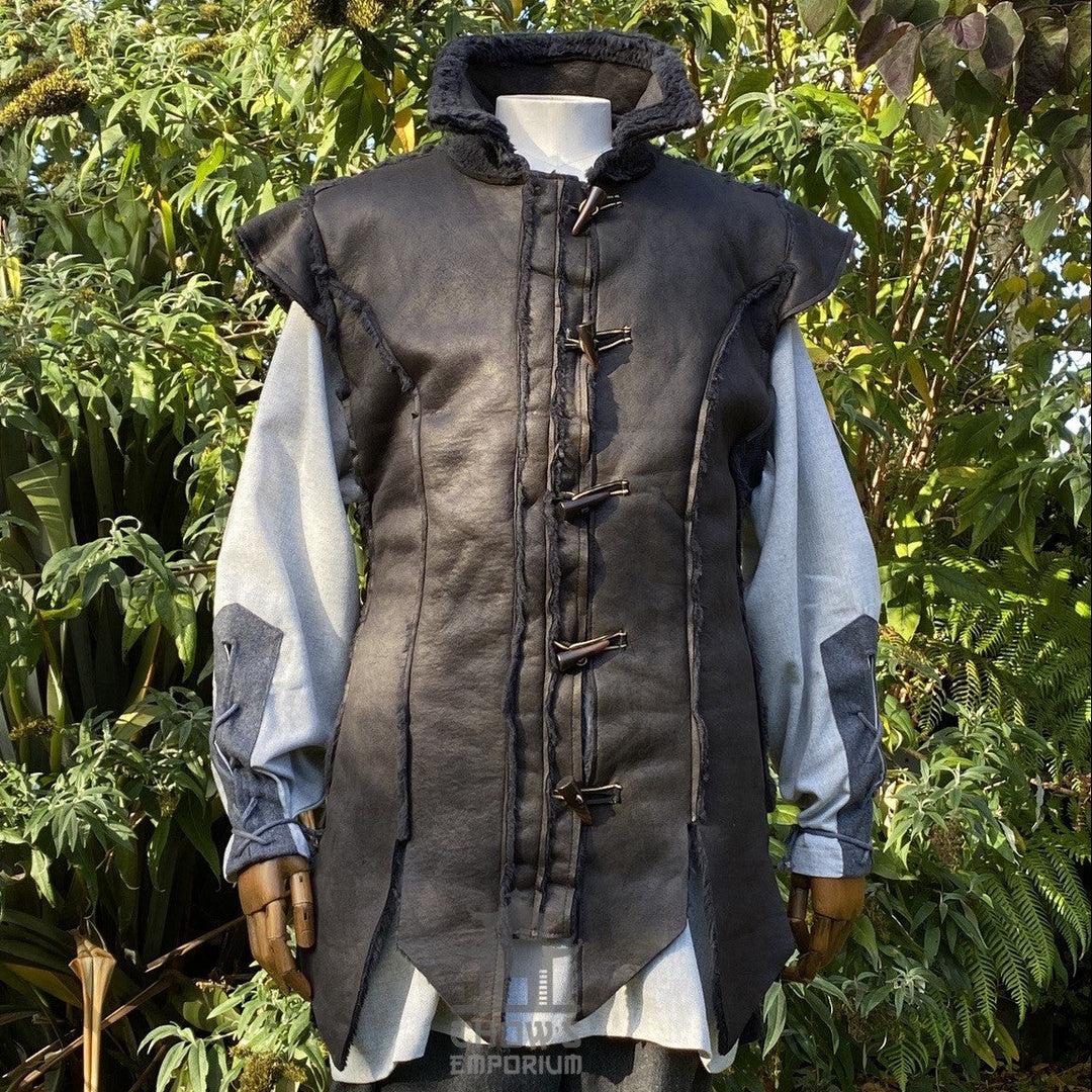 Mountain Ranger LARP Outfit, 4+ Pieces (Robe, Waistcoat, Hood &amp; Sash)
