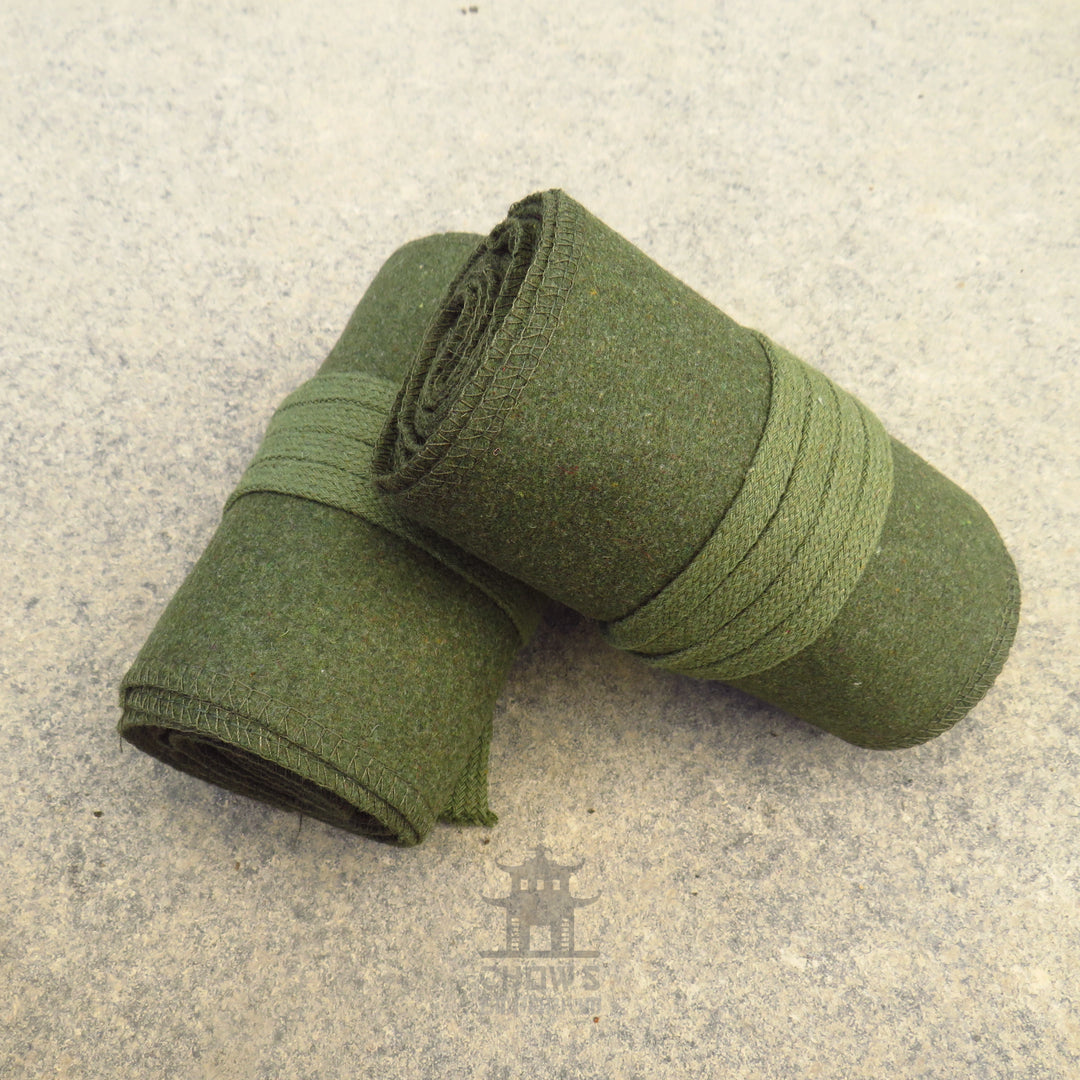 Green Wool Leg Wraps