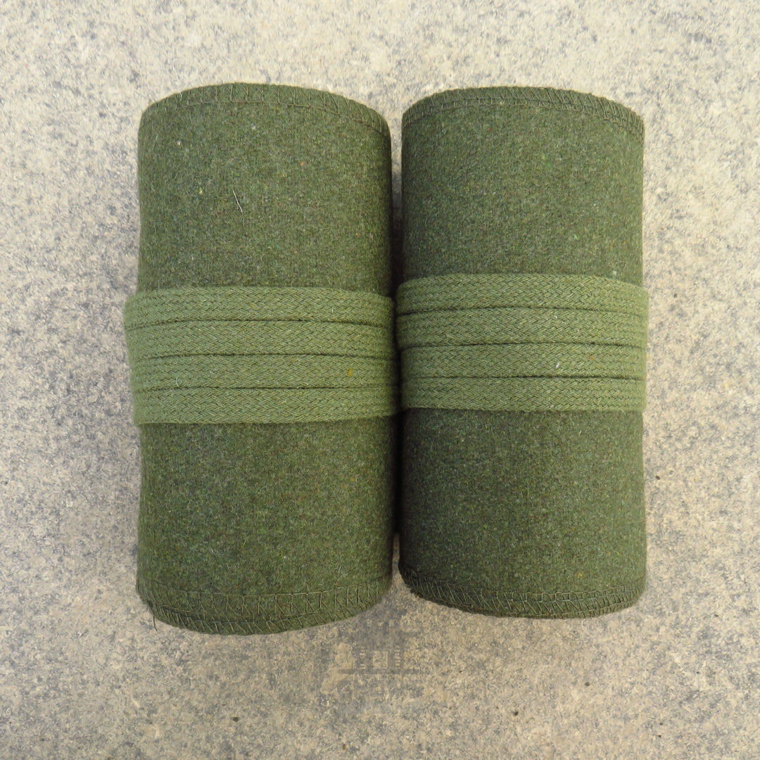 Green Wool Leg Wraps