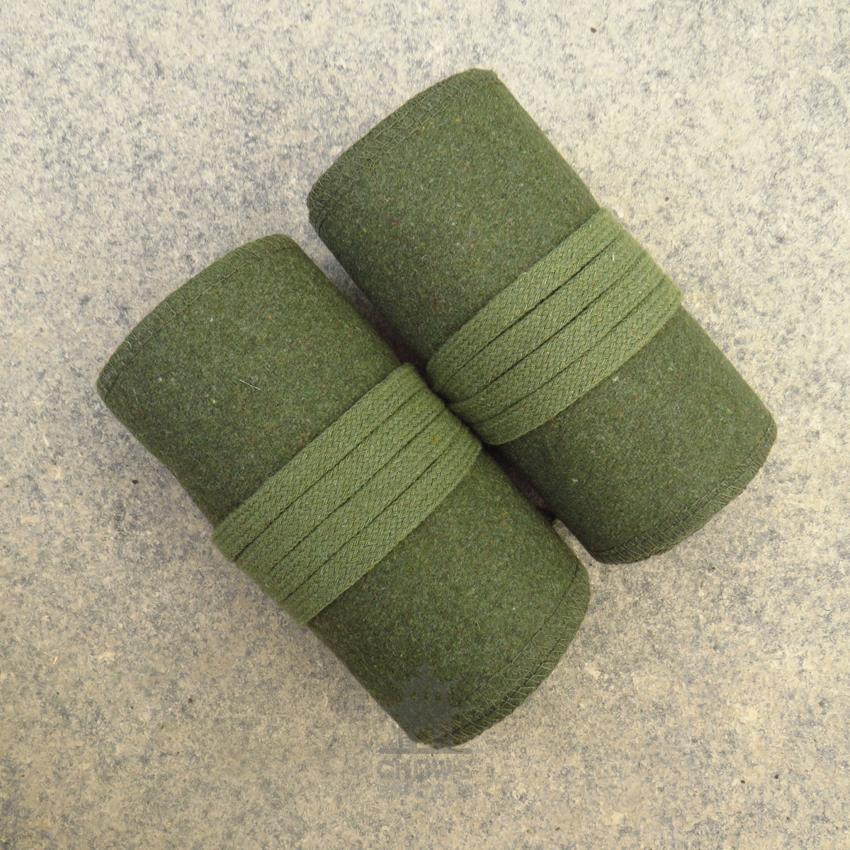 Green Wool Leg Wraps