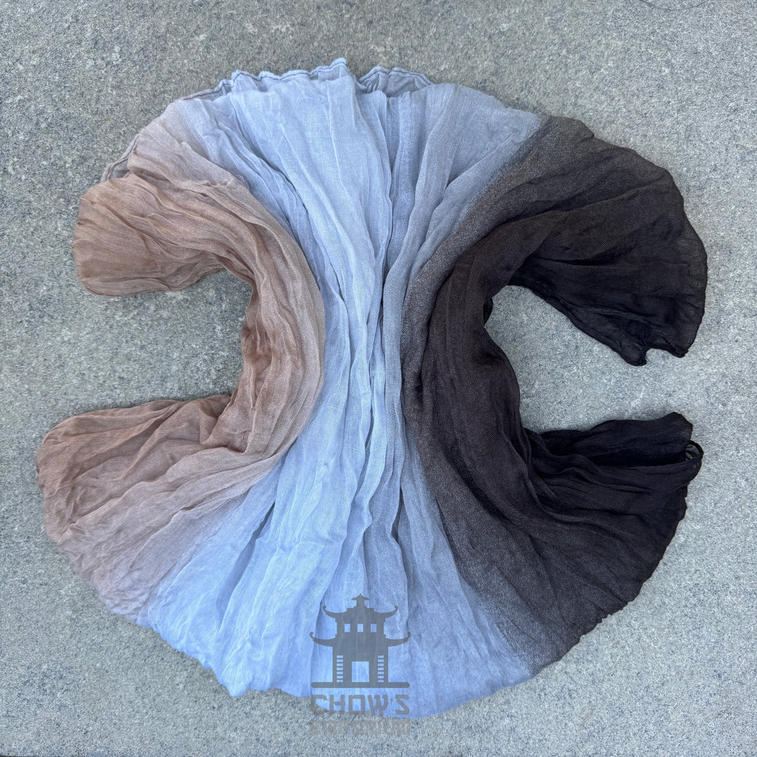 Pebble pirate sash fanned out, grey, white and brown viscose