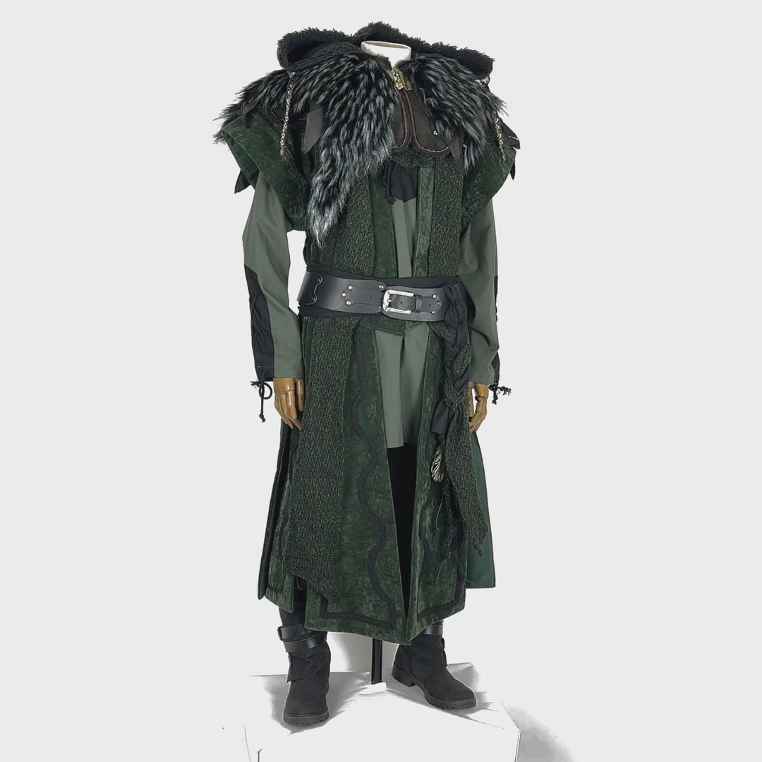 Twilight Alchemist LARP Set - 4+ Pieces (Waistcoat, Hood, Vambraces & Sash)