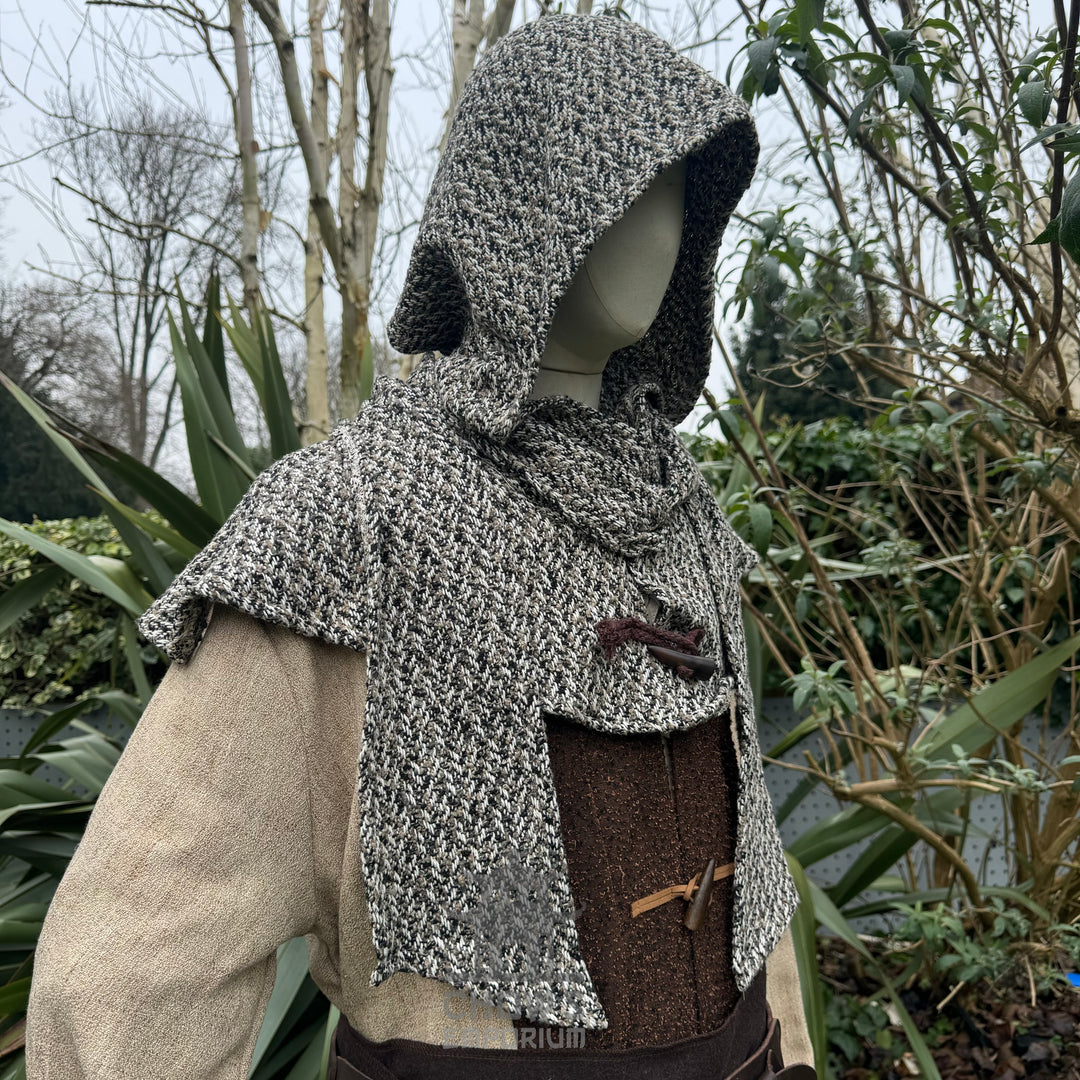 Mountain Ranger LARP Outfit, 4+ Pieces (Robe, Waistcoat, Hood &amp; Sash)
