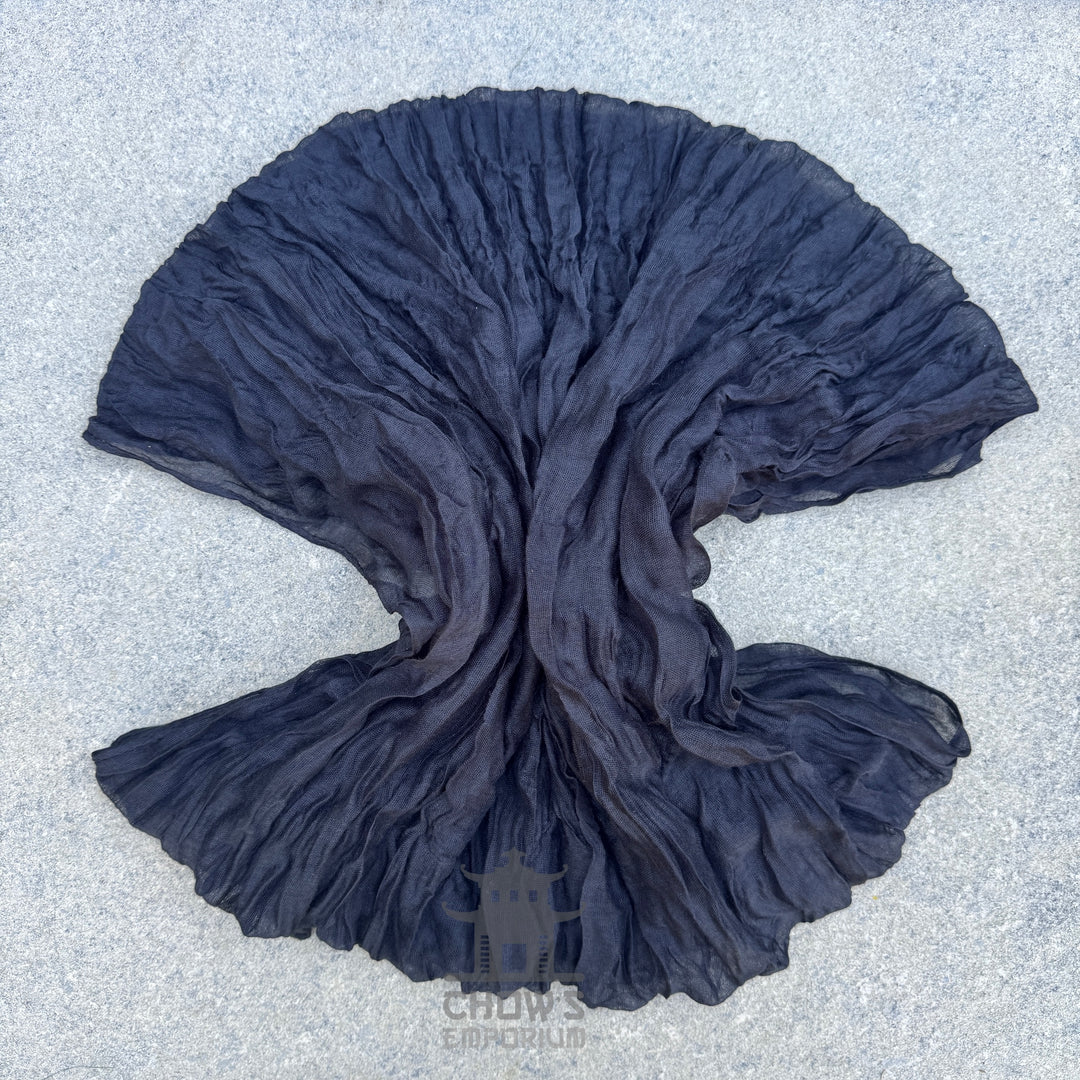 Shade pirate sash fanned out, deep black viscose