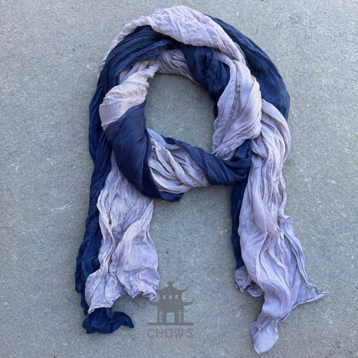 Wisp pirate sash tied and draped, navy and grey viscose