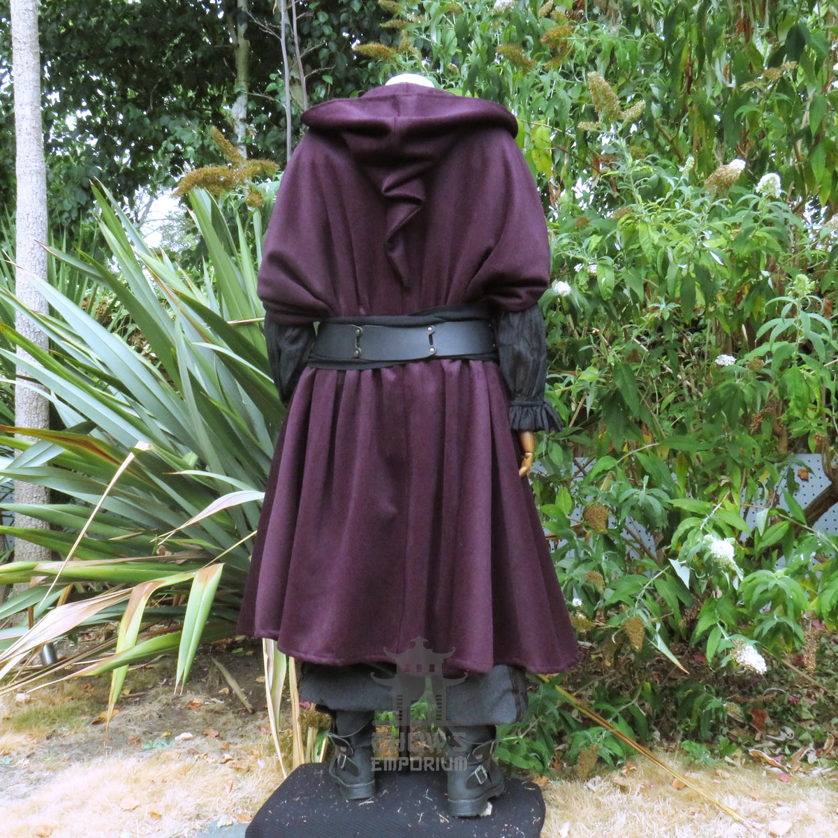 Purple Wool Hooded Cloak and Robe