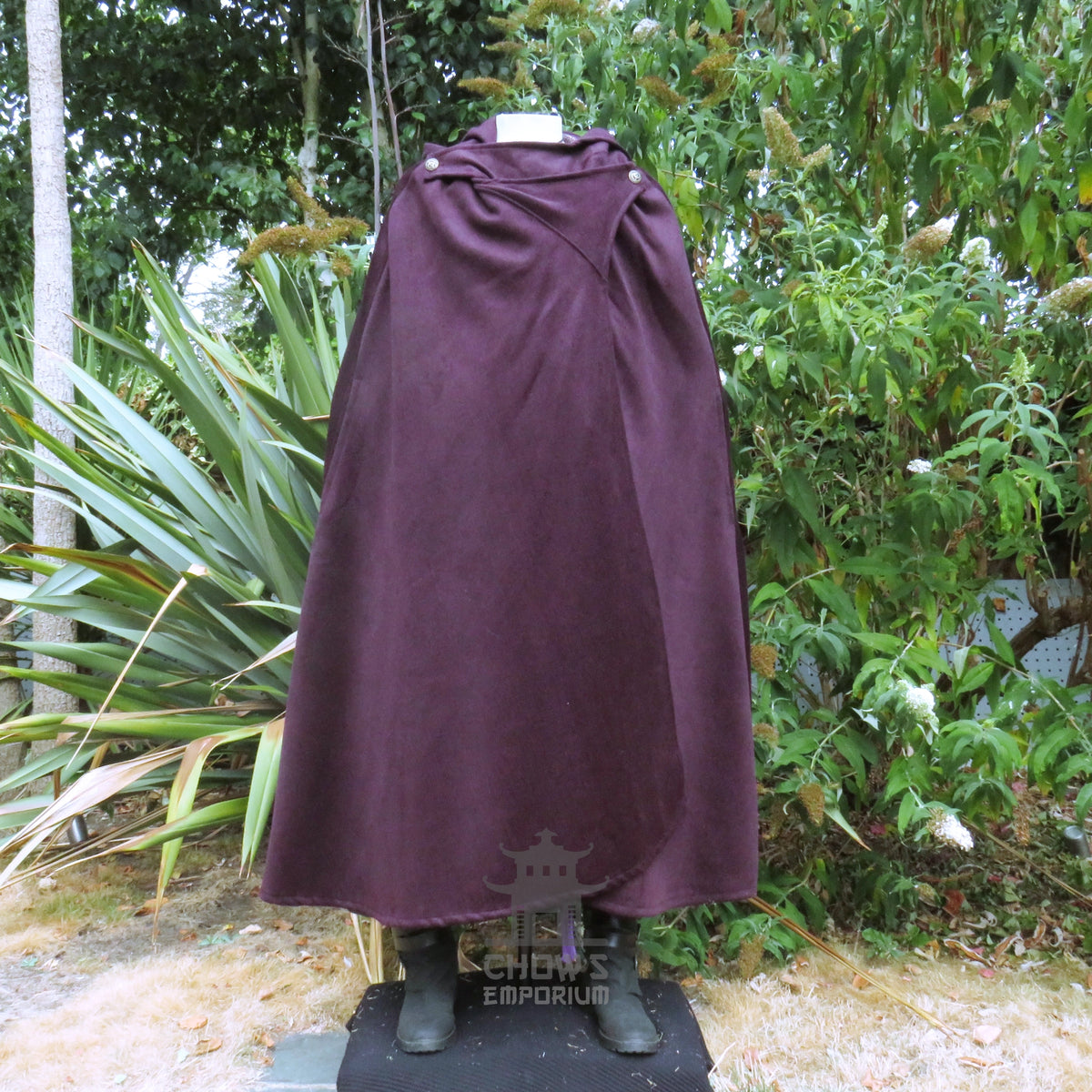 Purple Wool Hooded Cloak and Robe