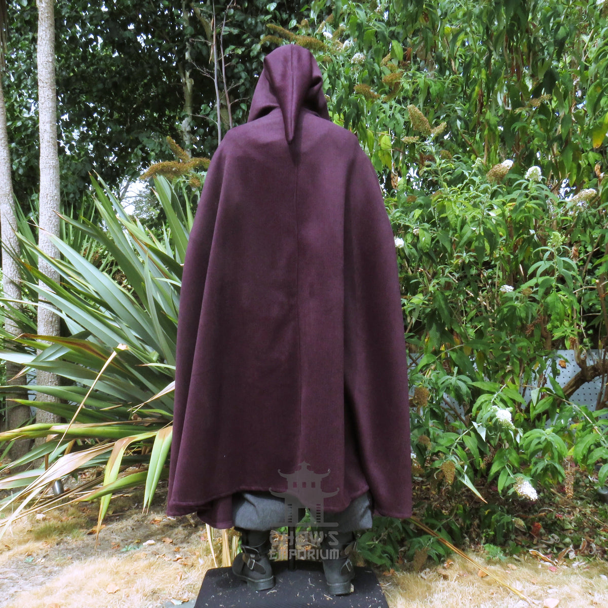 Purple Wool Hooded Cloak and Robe