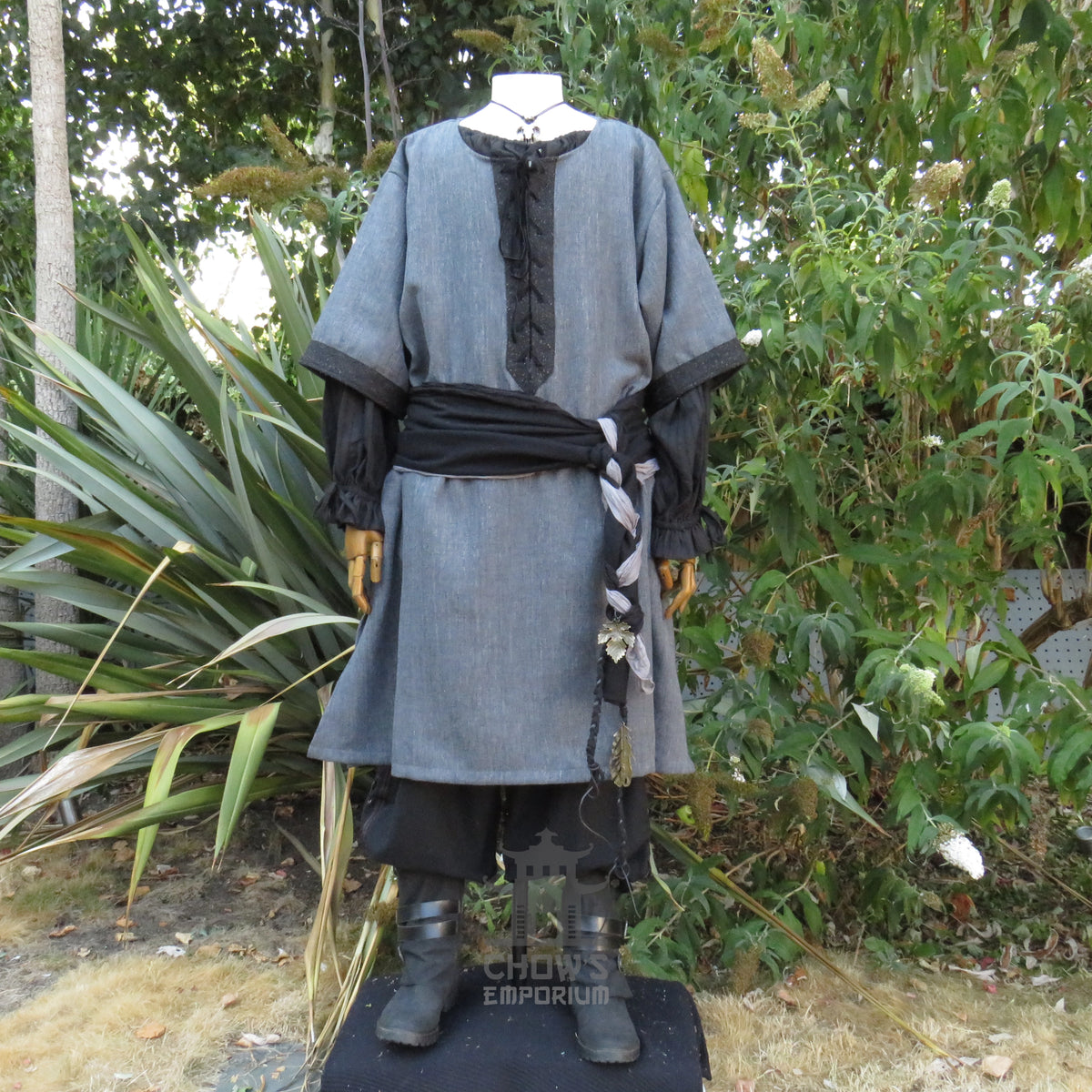 The Ashen Huntsman LARP Outfit - 3+ pieces (Robe, Hood, Sash)